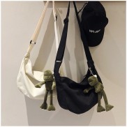 Túi Vải Canvas Đeo Chéo Phong Cách Hàn Quốc Dành Cho Nữ
